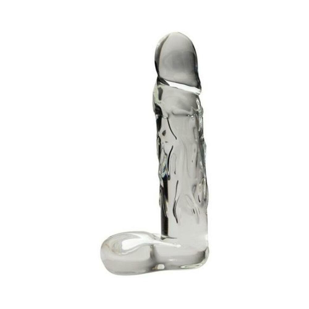 Realistic 8.5 In. Glass Dildo With Base Clear