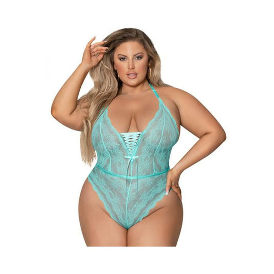 Magic Silk Seabreeze Teddy W Snap Crotch Turrquise Queen  Size