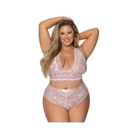Magic Silk Seabreeze Cami & Short Set Blush Queen  Size