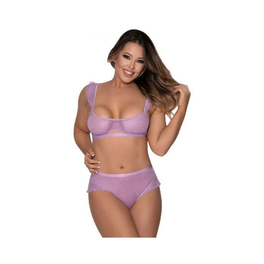 Magic Silk Girl Next Door Bralette & Panty Lilac S/m