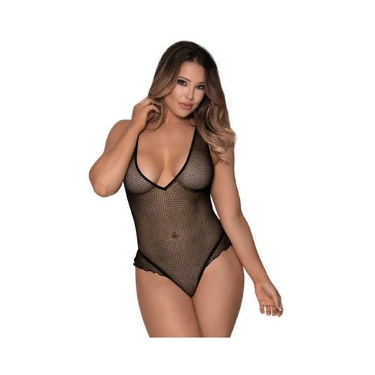 Magic Silk Girl Next Door Plunge Teddy Black S/m