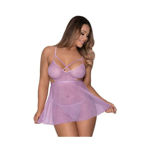 Magic Silk Girl Next Door Babydoll & Panty Lilac S/m