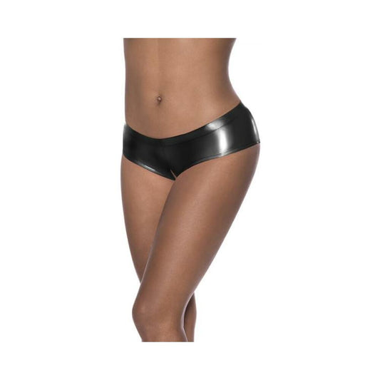 Magic Silk Hard Candy Low Rise Split Crotch Boyshort Black S/m