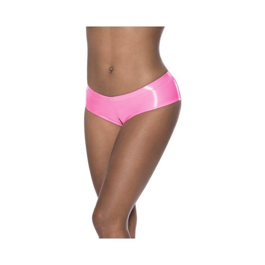 Magic Silk Hard Candy Low Rise Split Crotch Boyshort Pink L/xl