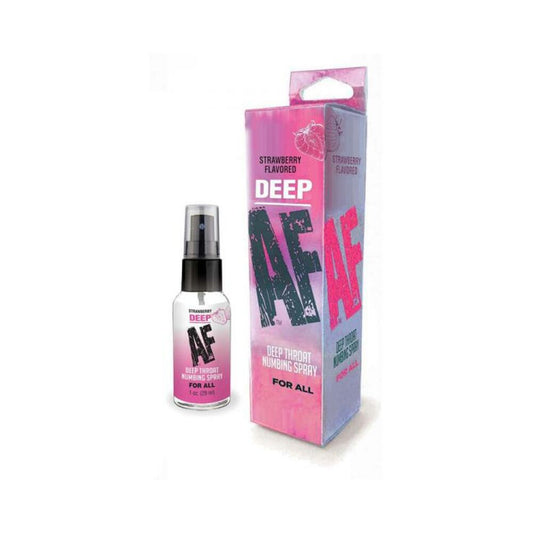 Deep Af Strawberry Flavored Deep Throat Numbing Spray 1 Oz.