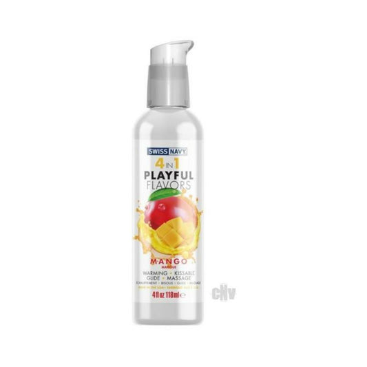Swiss Navy 4 In 1 Playful Flavors Mango 4 Oz.