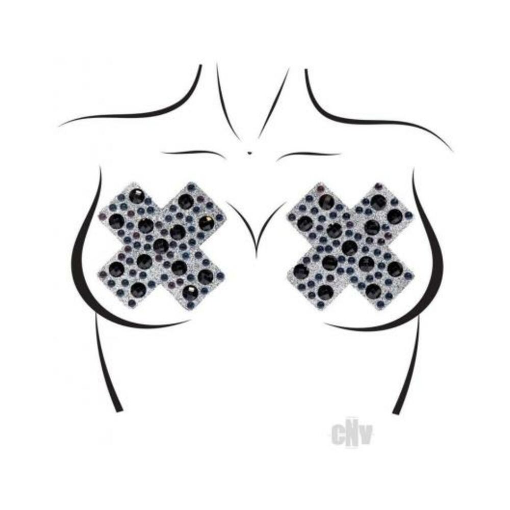X Factor Nipple Jewel Stickers Os Blk
