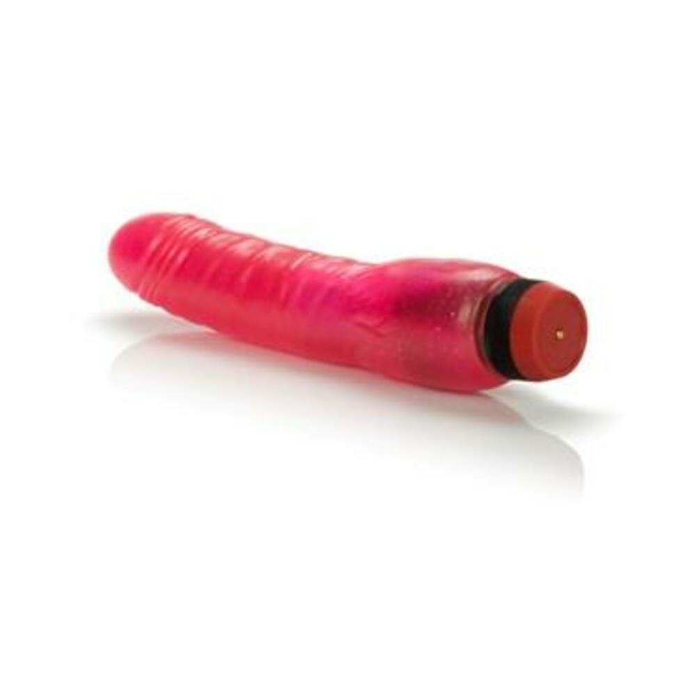 Hot Pinks Curved Penis 8 inches Vibrating Dildo Pink
