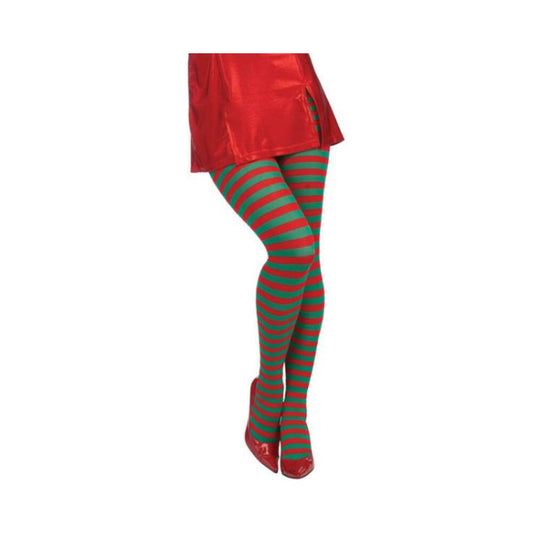 Xmas Red/Green Striped Tights