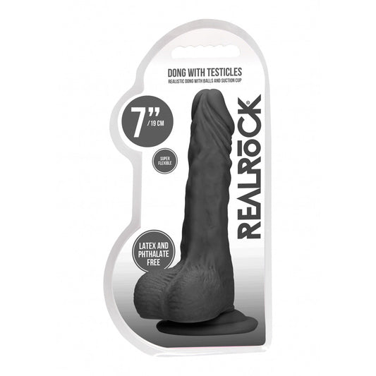 Realrock Dong With Testicles 7 Black