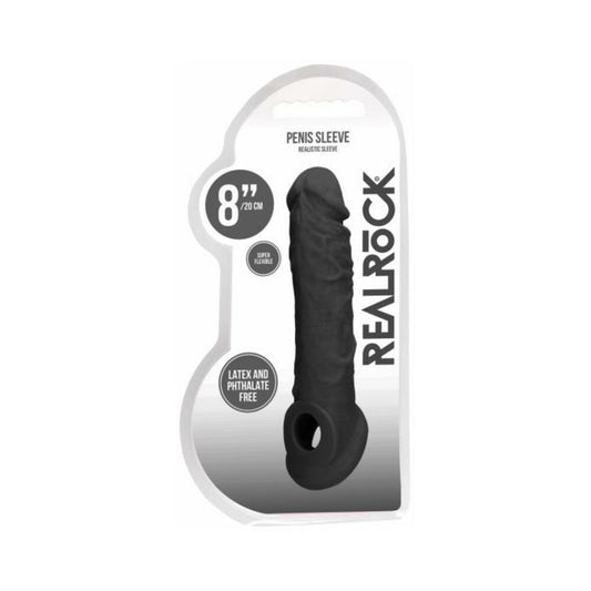 Realrock Skin 8 In. Penis Extender Sling Black