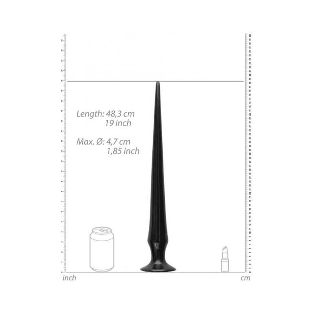 Ouch! Ass Spike Dildo 19.5 In. Black