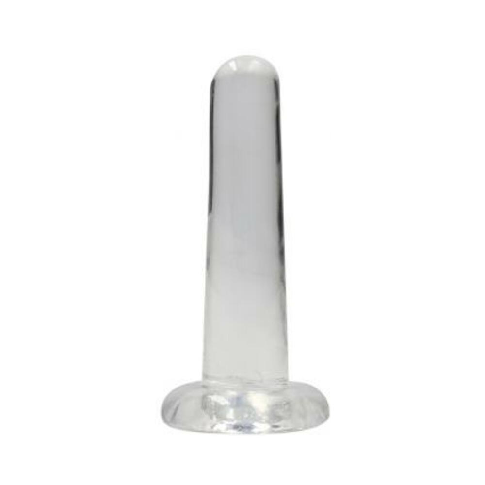 Realrock Crystal Clear Non-realistic Dildo With Suction Cup 5.3 In. Translucent
