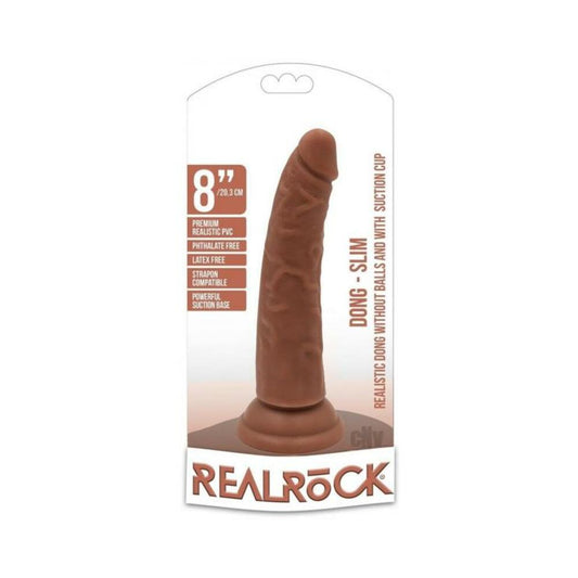 Realrock Slim Dildo Without Balls 8 Tan