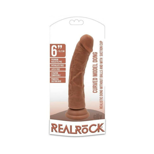 Realrock Curved Dildo 6 Tan