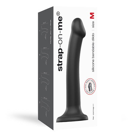 Strap On Me Silicone Bendable Dildo Medium - Black
