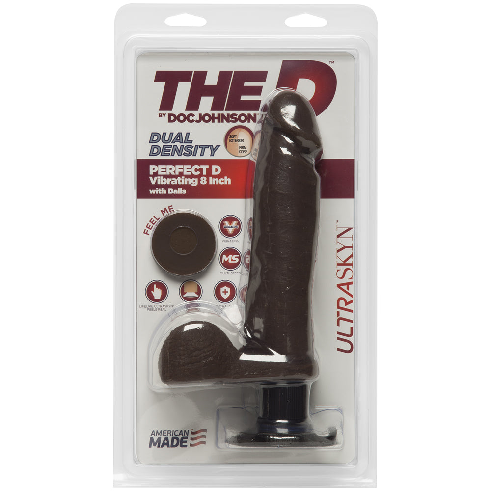 The D 8 Perfect D Vibrating w/Balls - Chocolate