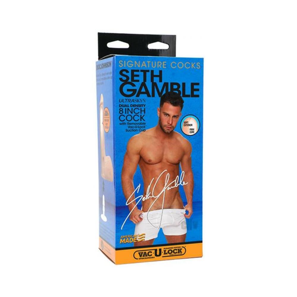 Signature Cocks Seth Gamble 8-inch Ultraskyn Cock With Removable Vac-u-lock Suction Cup