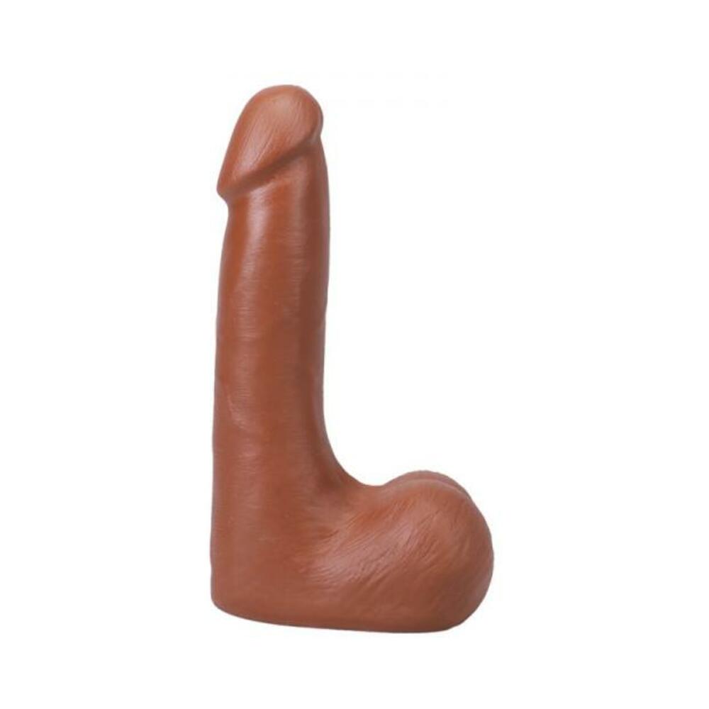 The Realistic Cock 7 In. Ultraskyn Vac-u-lock Dildo With Balls Caramel
