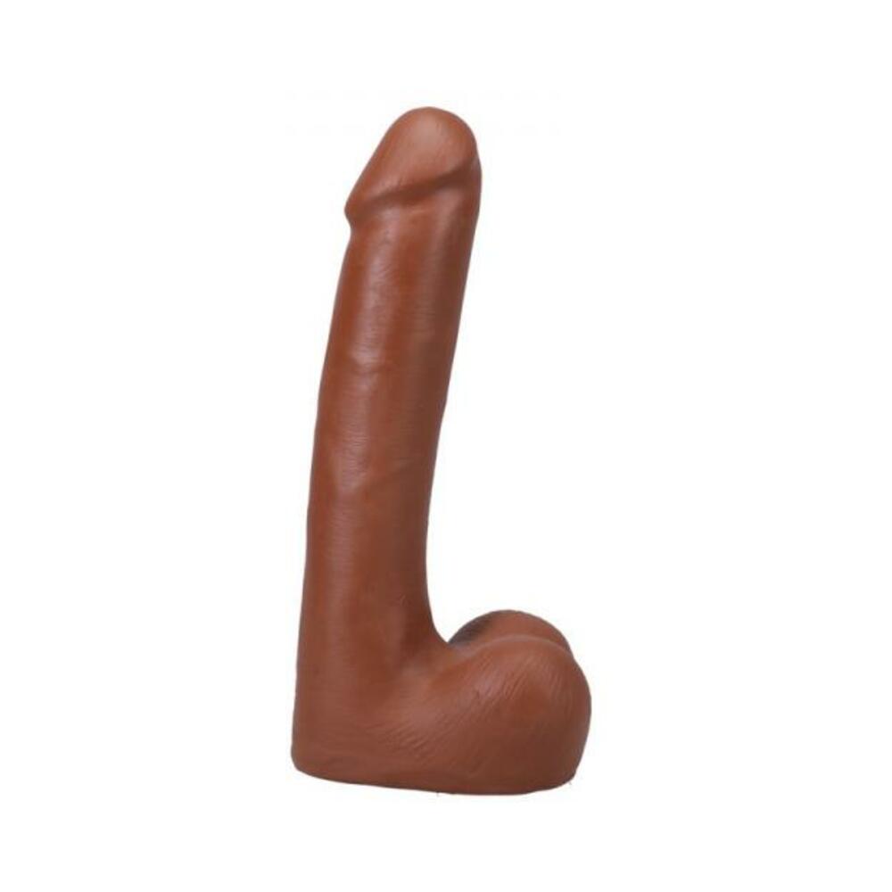 The Realistic Cock 9 In. Ultraskyn Vac-u-lock Dildo With Balls Caramel