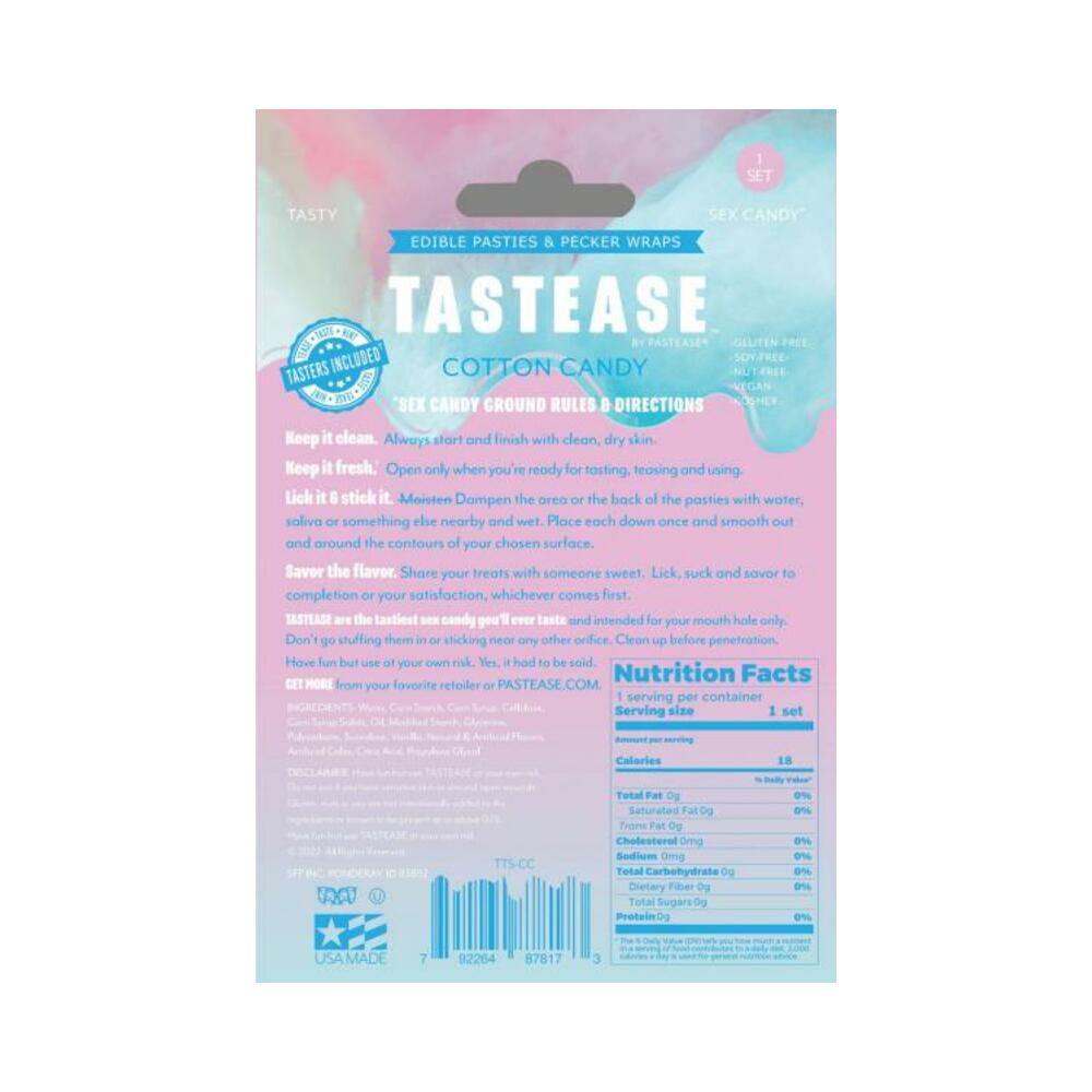 Tastease Cotton Candy Edible Nipple Pasties & Pecker Wraps
