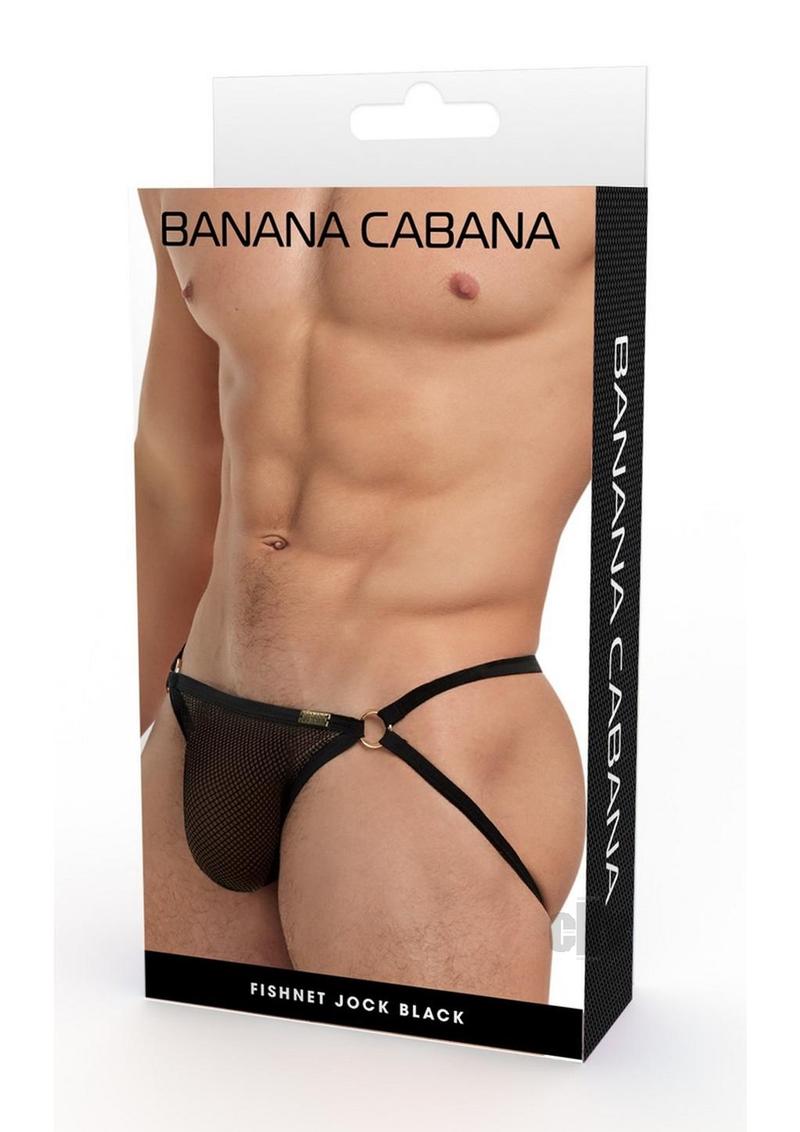 Banana Cabana Jock Lg/xl Black