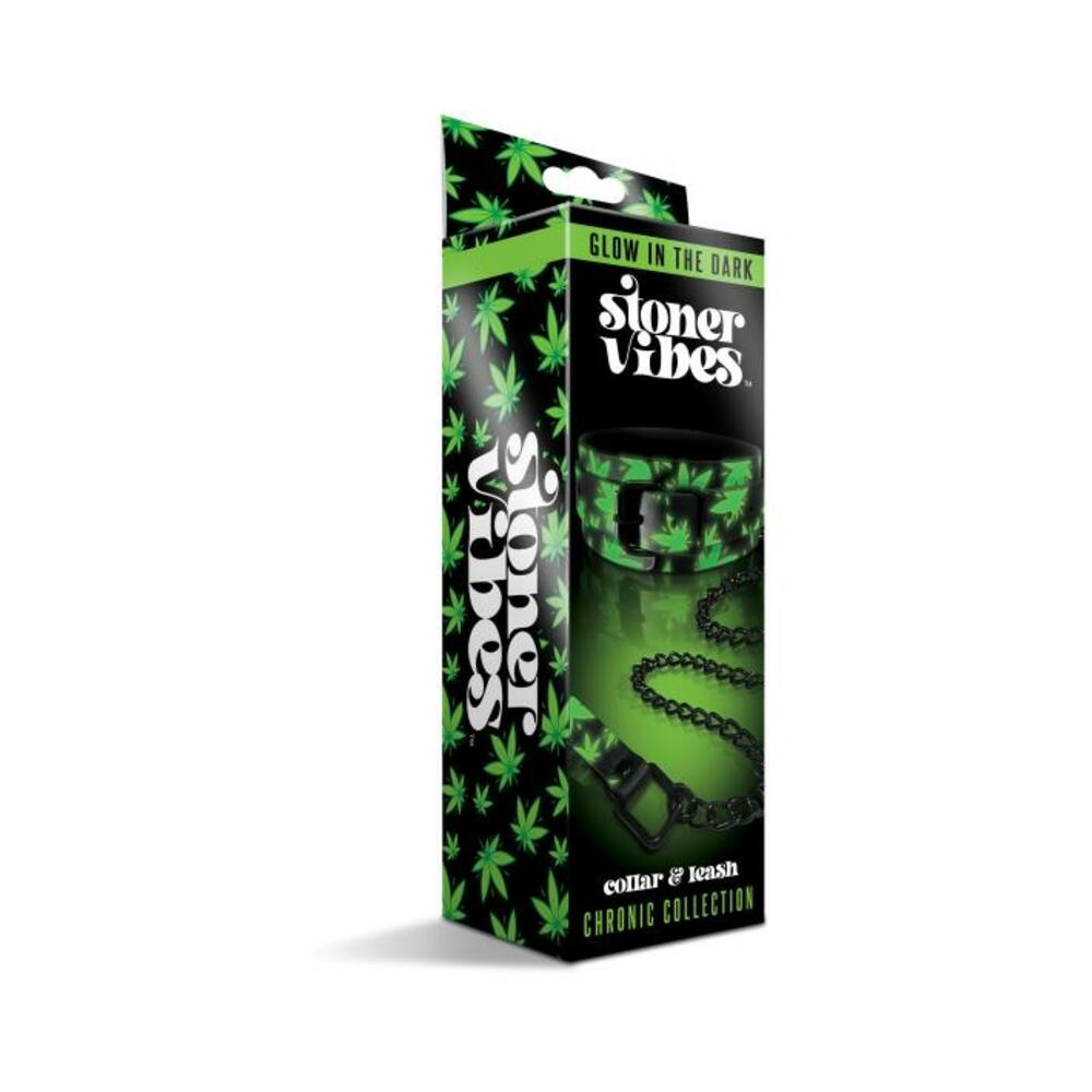 Stoner Vibes Chronic Collection Glow In The Dark Collar And Leash