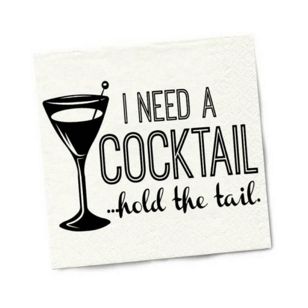 Twisted Wares I Need A Cocktail... Hold The Tail Napkins 20-pack