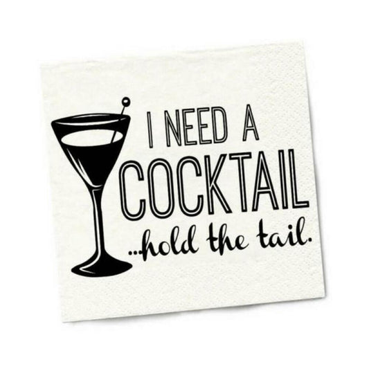 Twisted Wares I Need A Cocktail... Hold The Tail Napkins 20-pack