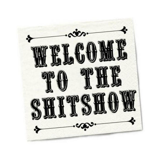 Twisted Wares Welcome To The Shitshow Napkins 20-pack
