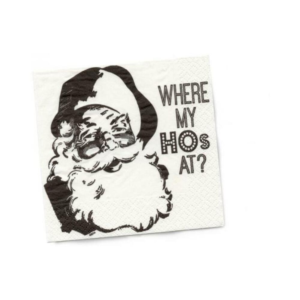 Twisted Wares Where My Hos At? Napkins 20-pack