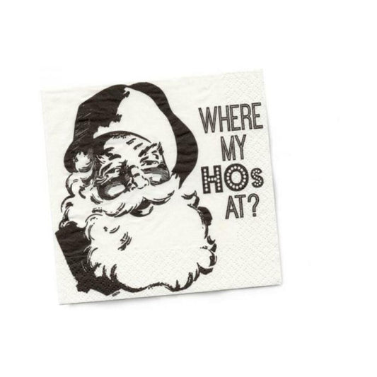Twisted Wares Where My Hos At? Napkins 20-pack