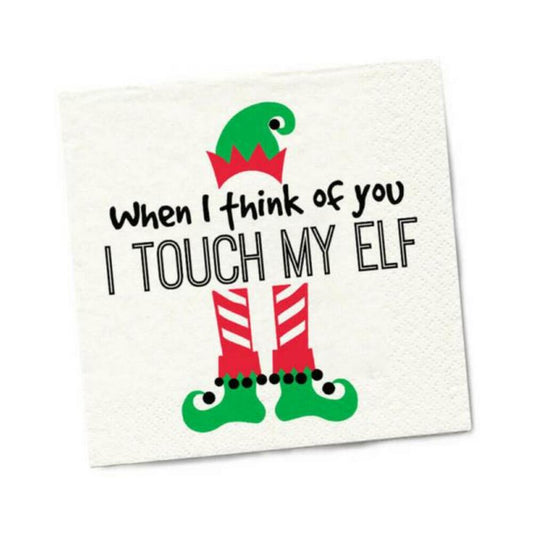 Twisted Wares When I Think Of You I Touch My Elf Napkins 20-pack
