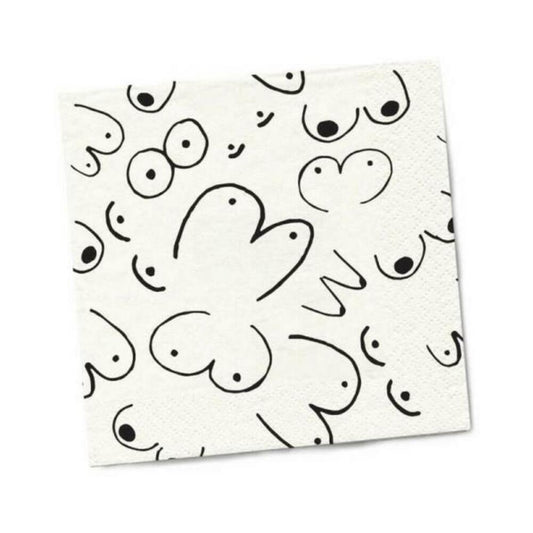 Twisted Wares Boobs Napkins 20-pack