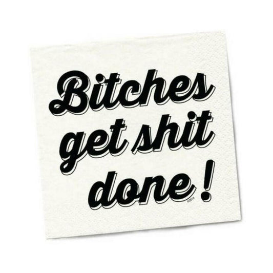 Twisted Wares Bitches Get Shit Done Napkins 20-pack