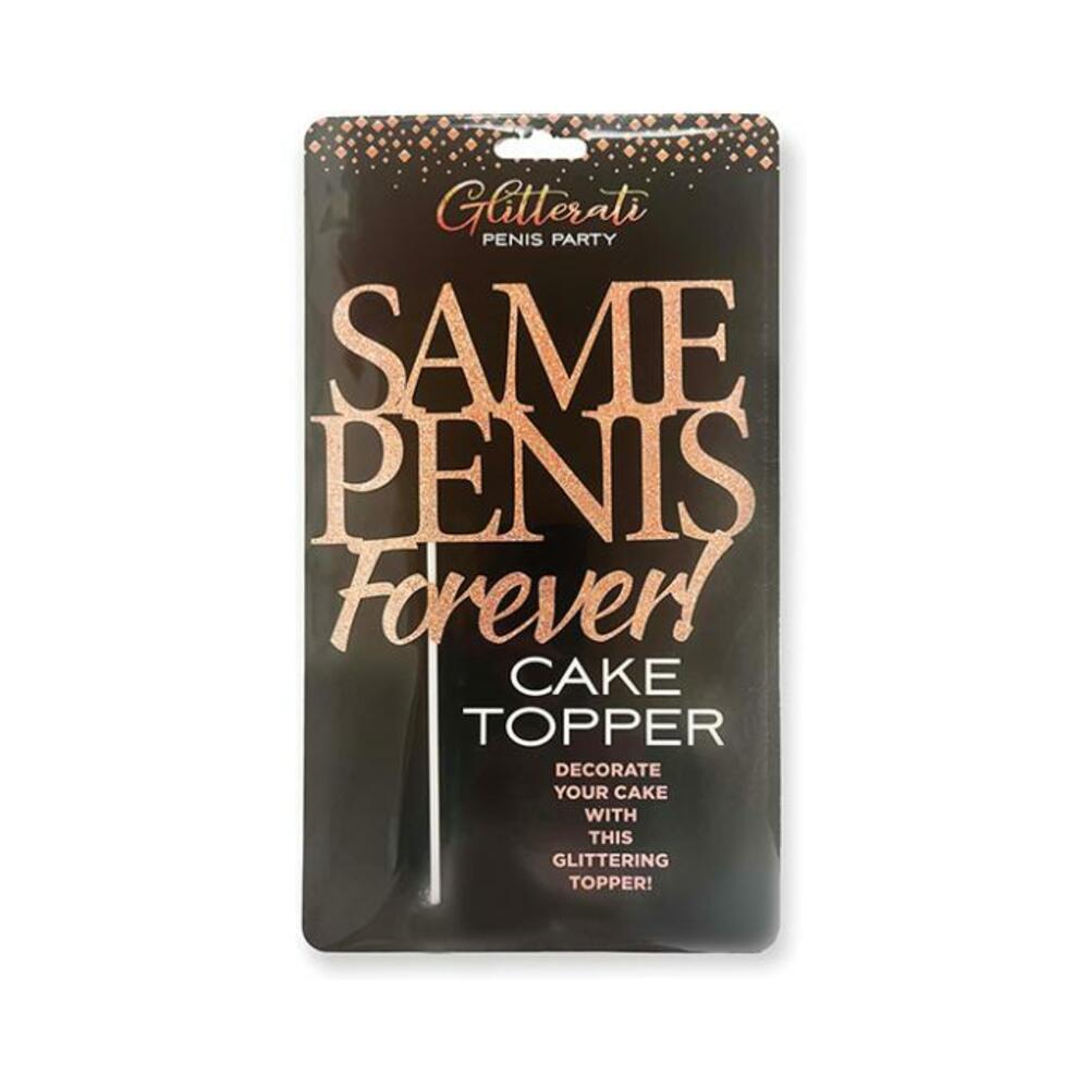 Glitterati Same Penis Forever Cake Topper
