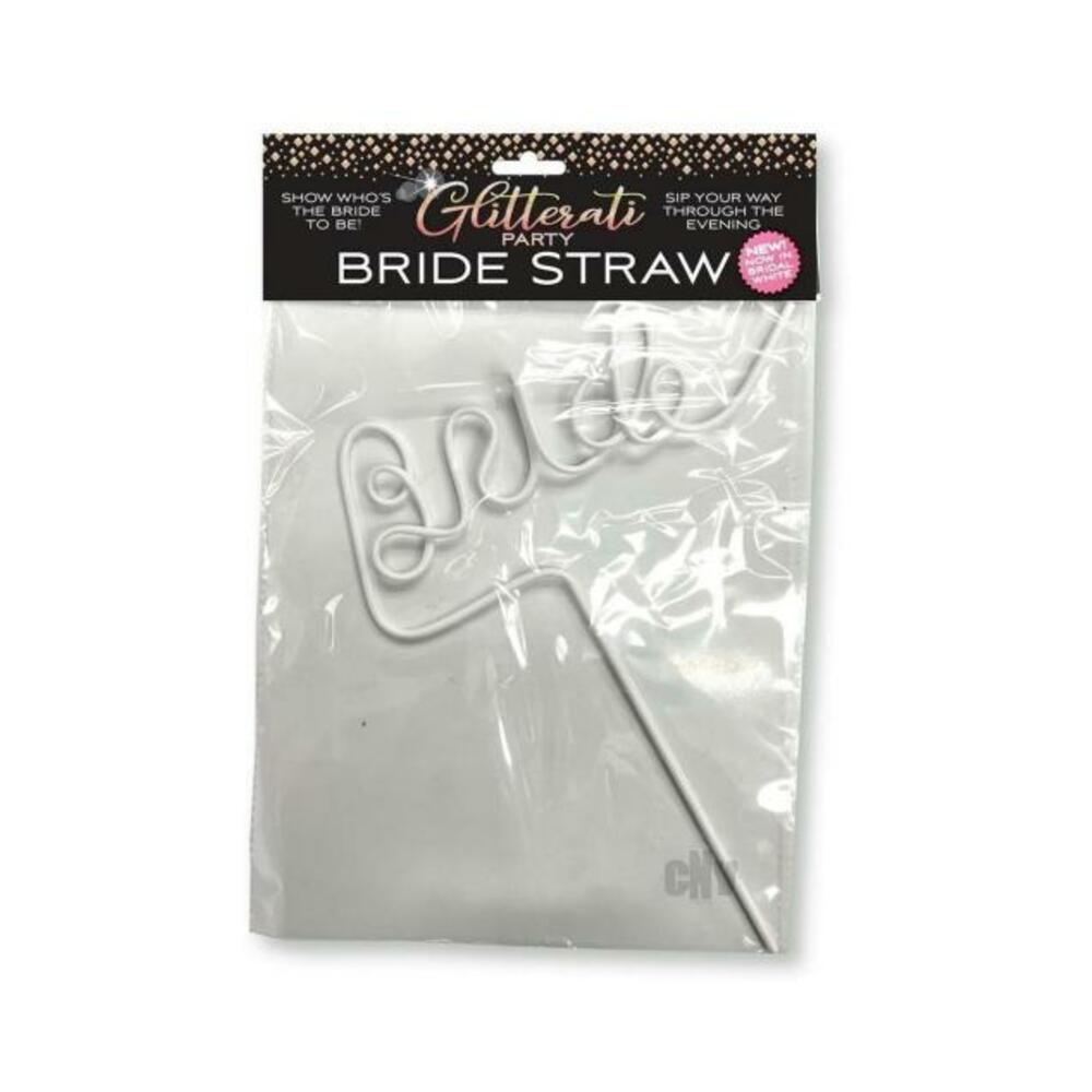 Glitterati Bride Straw White