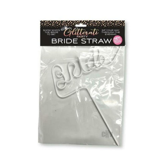 Glitterati Bride Straw White