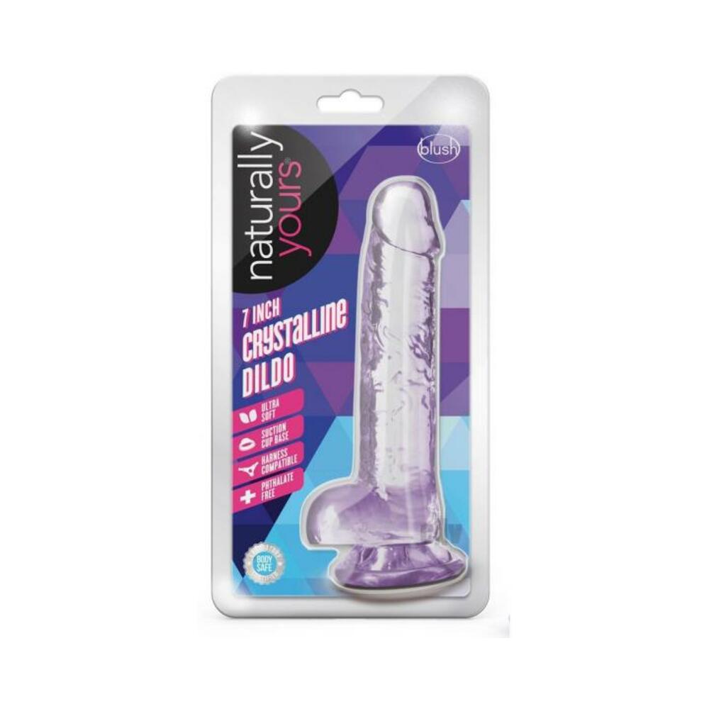 Naturally Yours Crystalline Dildo 7 In. Amethyst