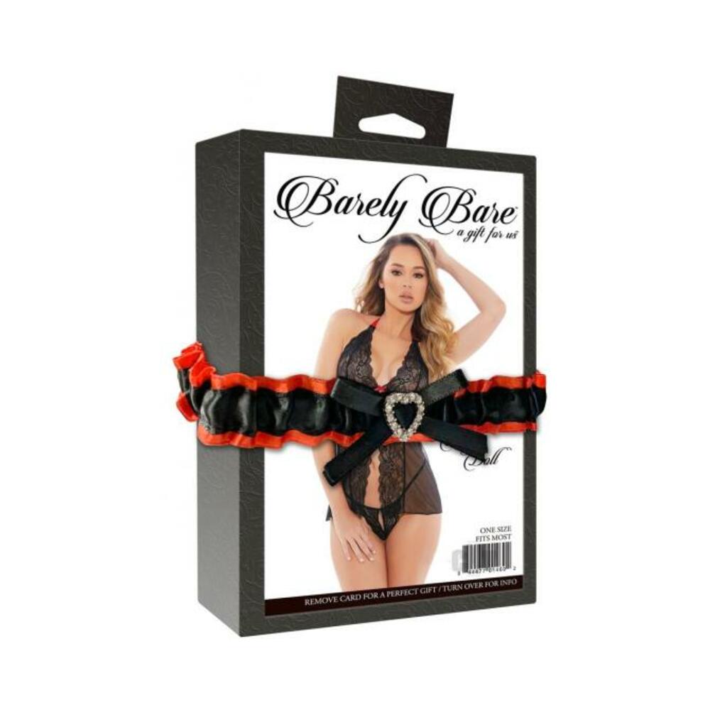 Barely Bare Open-front Baby Doll Black Os