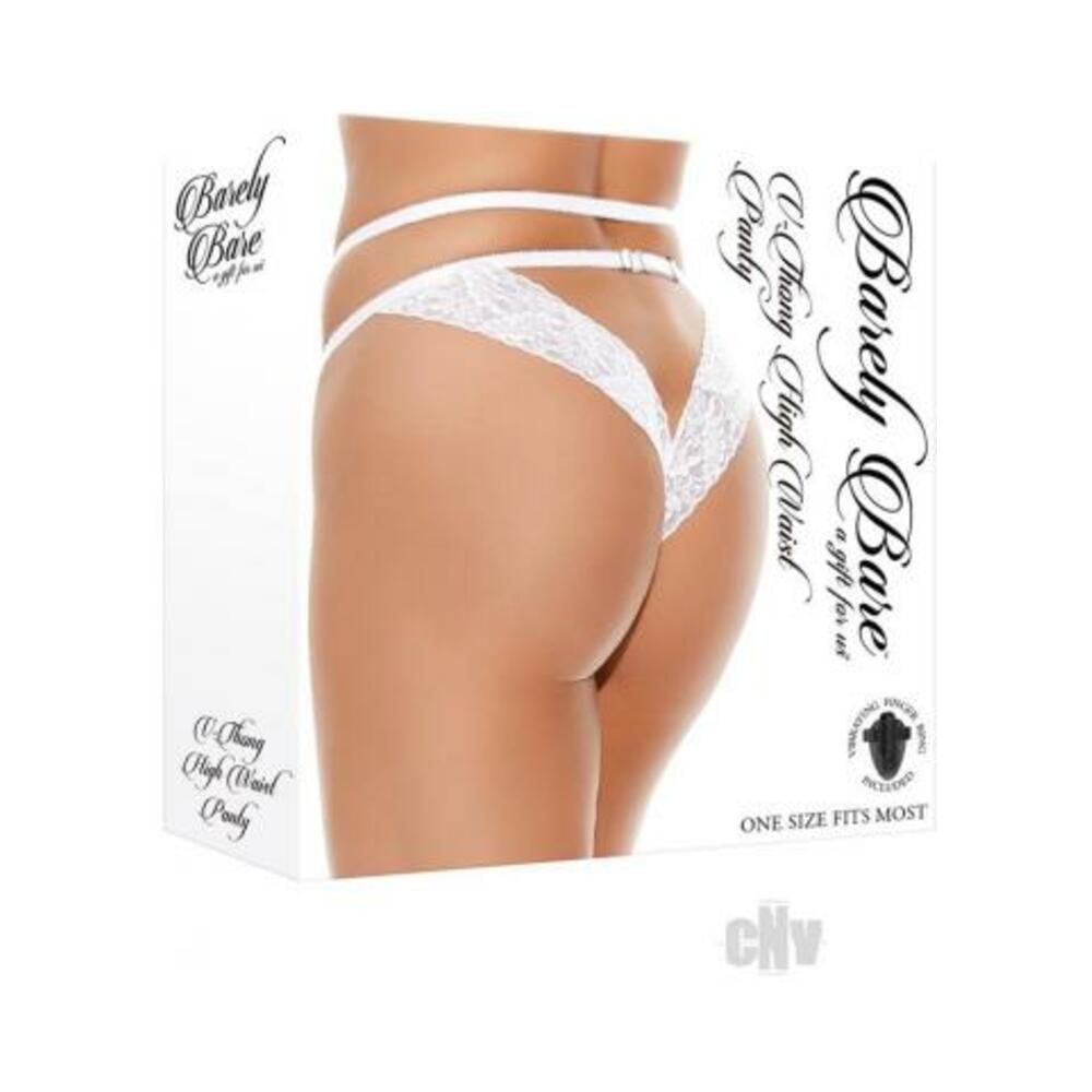 Barely Bare V-thong High-waist Panty White O/s