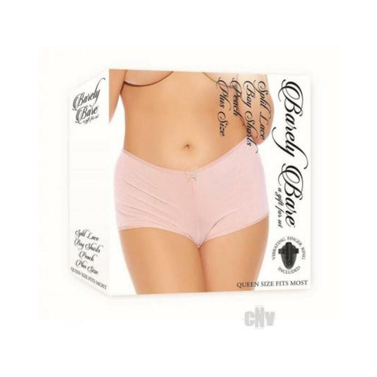 Barely B Split Lace Boy Shorts Ps Peach
