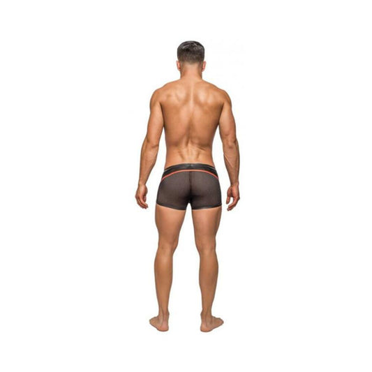 Male Power Camo Sport Net Sport Short Black Lrg