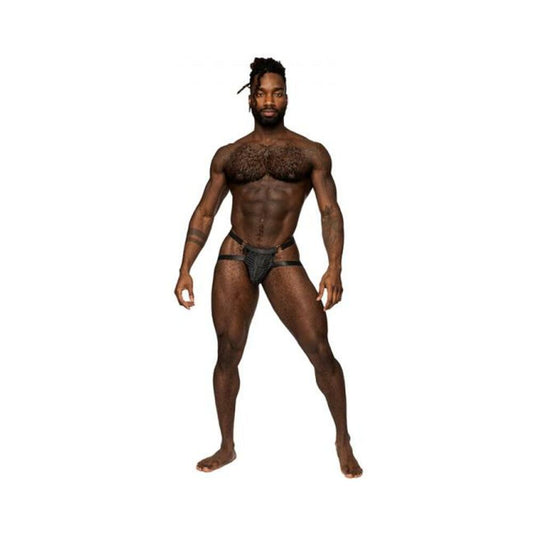 Male Power Rude Awakening Ring Jock Black L/xl
