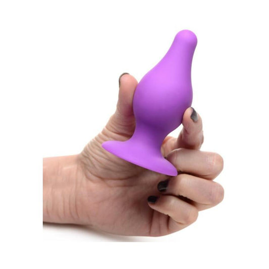 Squeeze It Tapered Anal Plug Md Purple