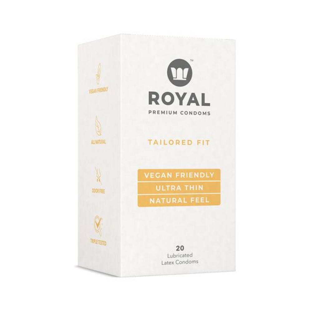 Royal Condom Tailored Fit Vegan Condoms 20-pack