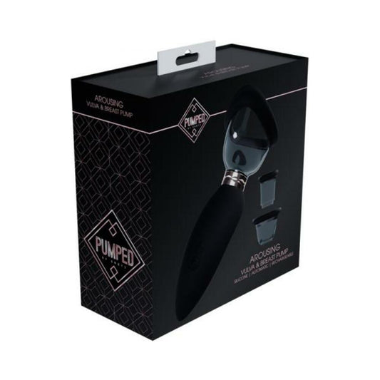 Pumped Arousing Automatic Rechargeable Vulva & Breast Pump Black