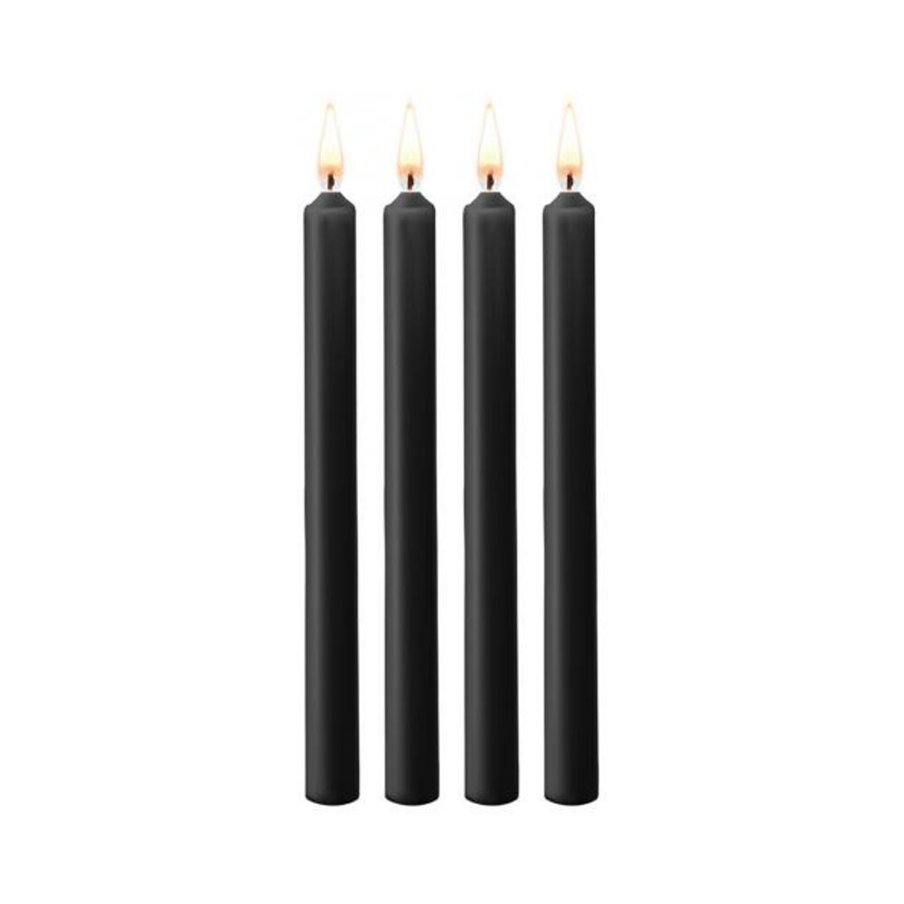 Ouch Teasing Wax Candles Large Paraffin 4-pack Black