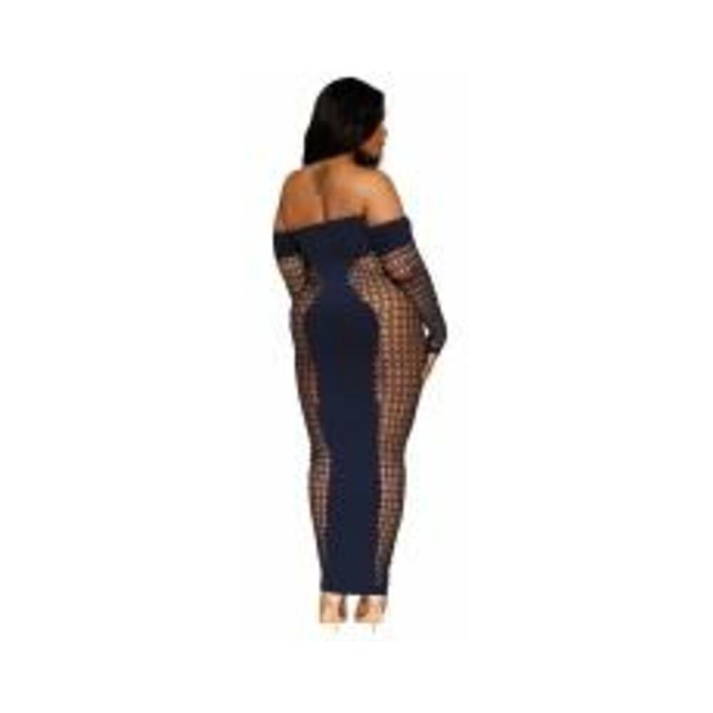 Bodystocking Gown W/ Opaque Front & Back Denim Q/s