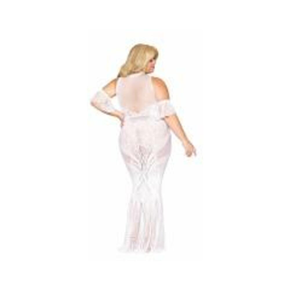Bodystocking Gown White Q/s